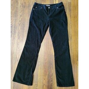 Outback Red Corduroy Pants Women's Black Bootcut Flat Front Size 10